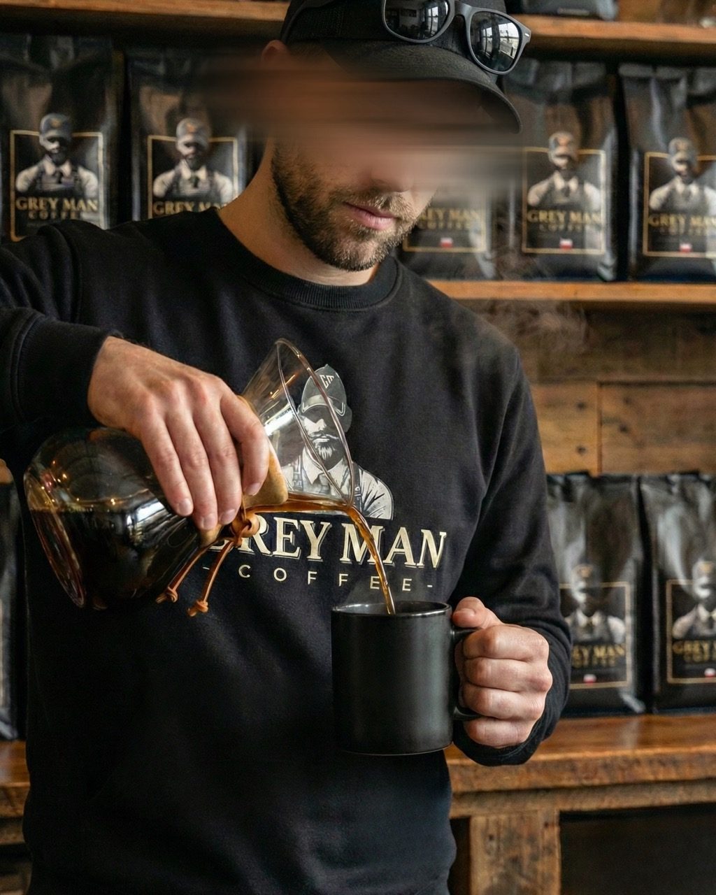 Príprava kávy GREY MAN