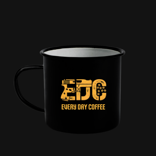 Grey Man Coffee – Smaltový hrnček – EDC