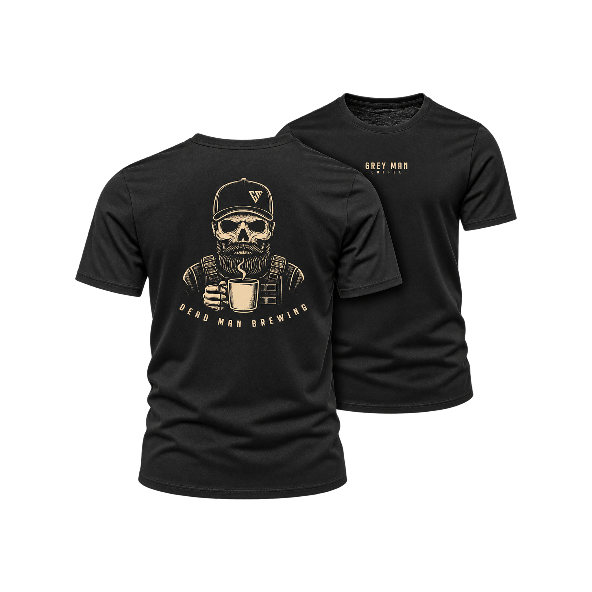 GREY MAN COFFEE TRIČKO – DEAD MAN BREWING – čierne